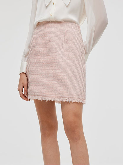 Tweed A-Line Women Mini Skirt
