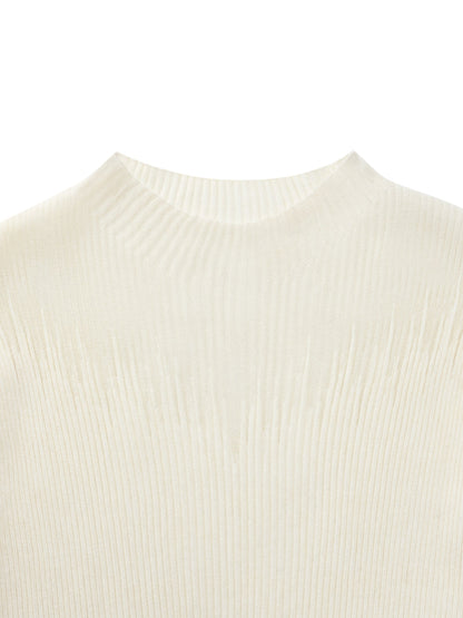 Ruffle Cuff Women Knit Tank Top