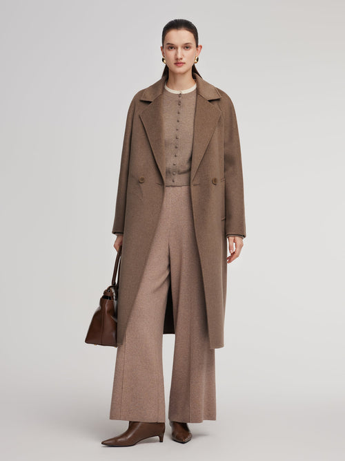 Cashmere Wool Blend H-Line Women Overcoat
