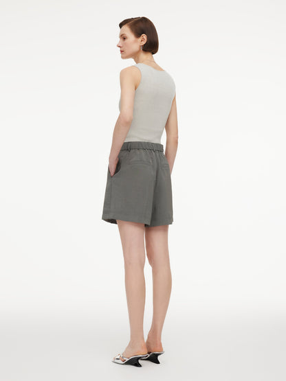 Triacetate Blend Women A-Line Shorts