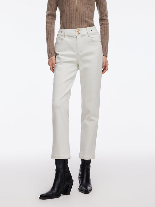 Denim Fleece Lined Women Ankle Length Jeans