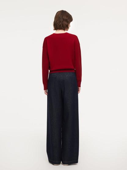 Tencel Wool Blend Floral Women Sweater