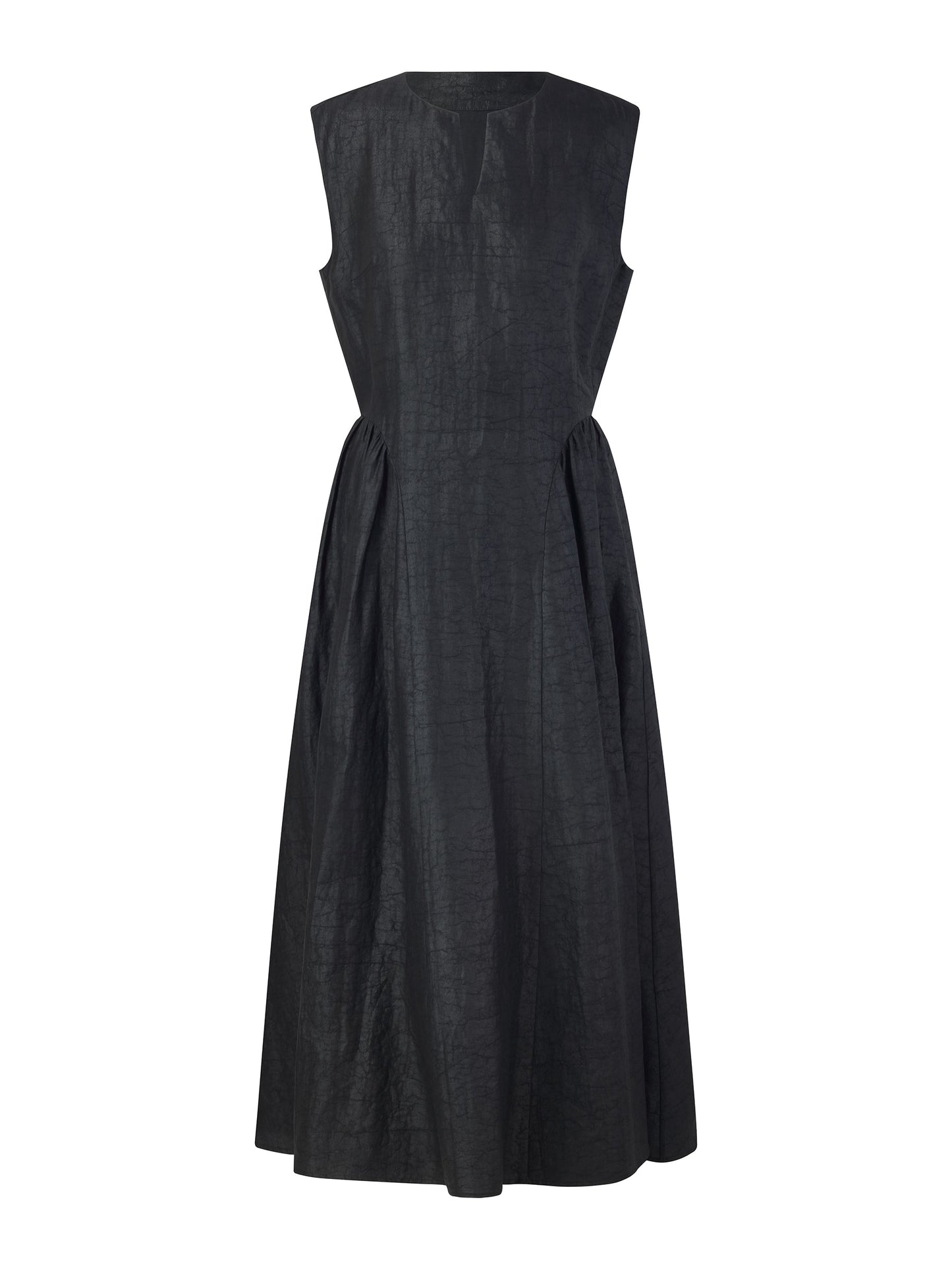 18MM Gambiered Canton Gauze Women Cap Sleeve Maxi Dress