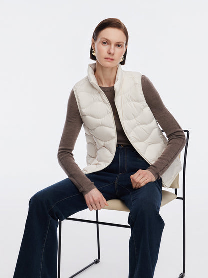 Lightweight Packable Zip-Up Women Goose Down Vest