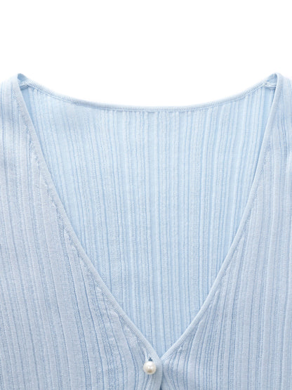 Cotton H-Line Women V-Neck Cardigan