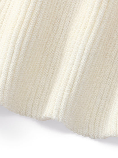 Tencel Wool Blend Mock Neck Women Knit Top