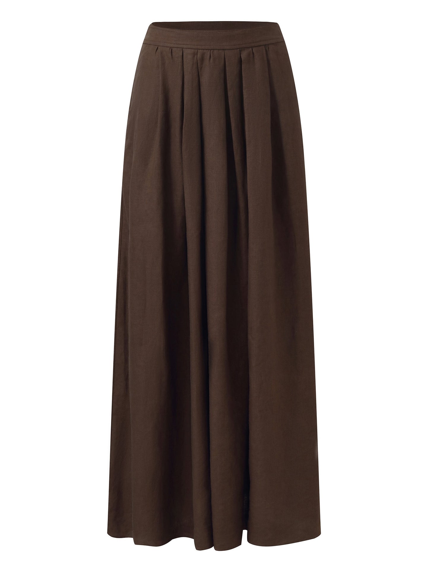 100% Linen Women High-Waisted A-Line Skirt
