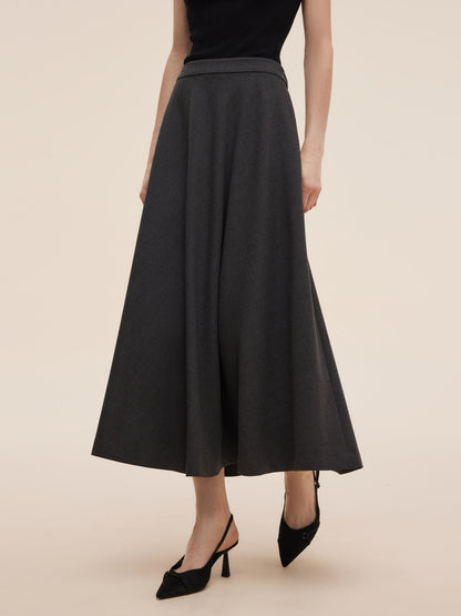 Worsted Wool Blend A-Line Women Skirt
