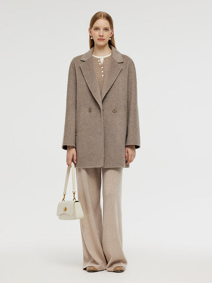 Wool Alpaca Women Mid-Length Coat