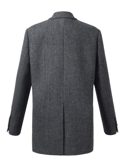 100% Washable Wool Notched Collar Women Blazer