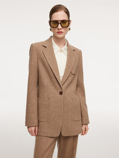 Washable Wool Cashmere Blend Women Blazer