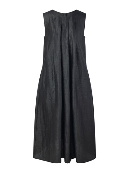 12MM Gambiered Canton Gauze Reversible Women Sleeveless Maxi Dress