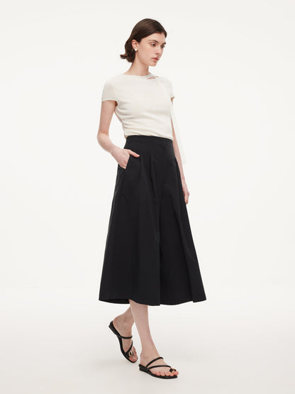 A-Line Elastic Back Waist Women Culottes