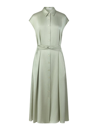 19MM Mulberry Silk Front Knot Women Self-Tie Maxi Dress