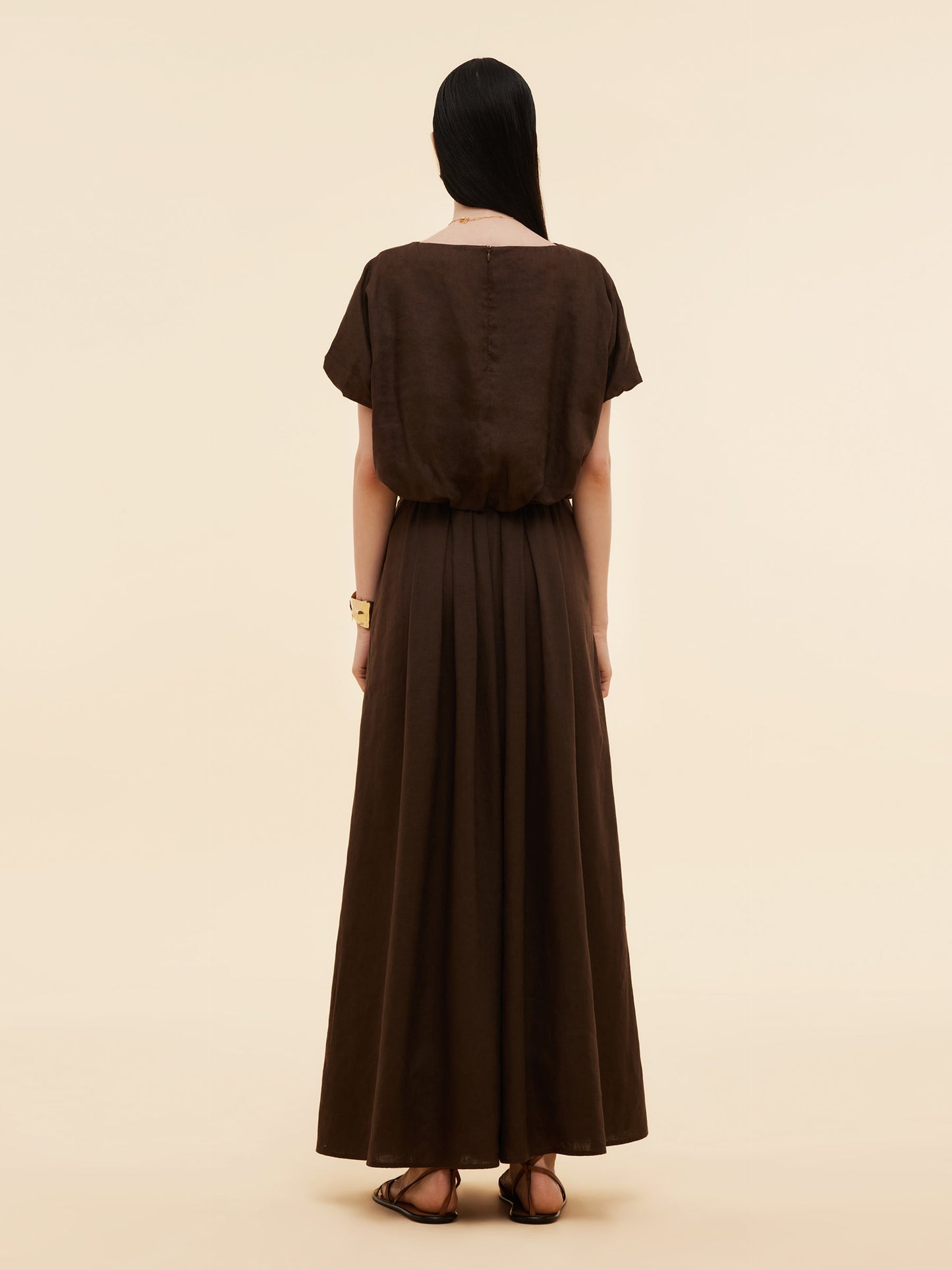 100% Linen Women High-Waisted A-Line Skirt