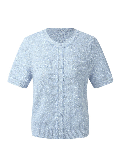 Frayed Edge Women Knit Top