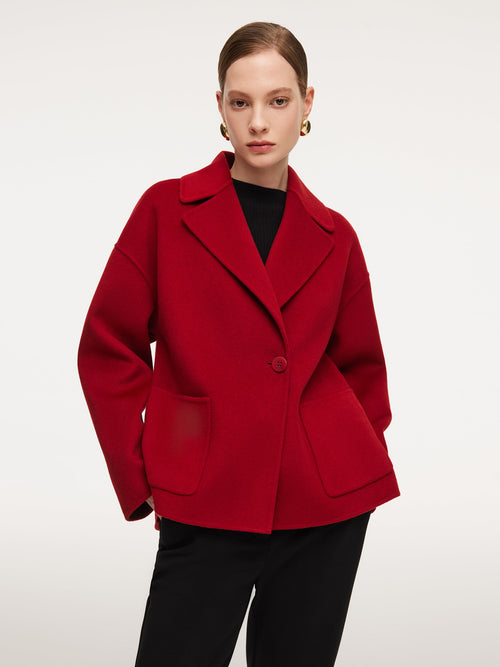 Cashmere Wool Blend Double-Faced Women Coat