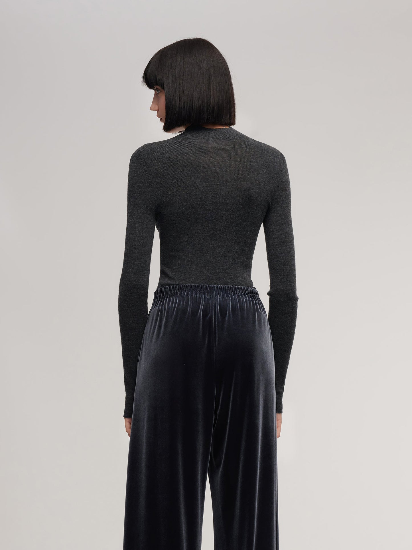 Cashmere Mulberry Silk Tencel Blend Women Knit Top