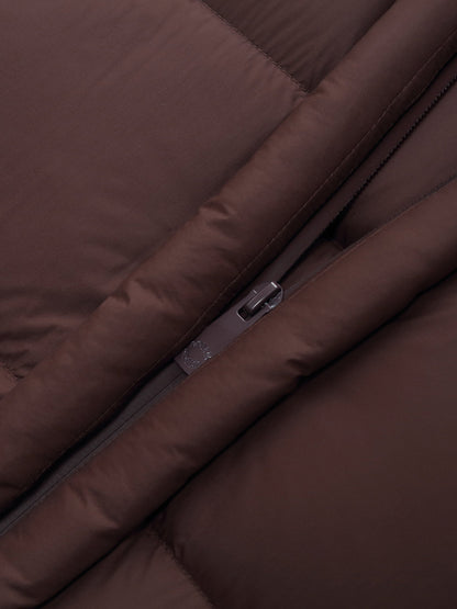 Cocoon Hooded Long Goose Down Puffer Coat