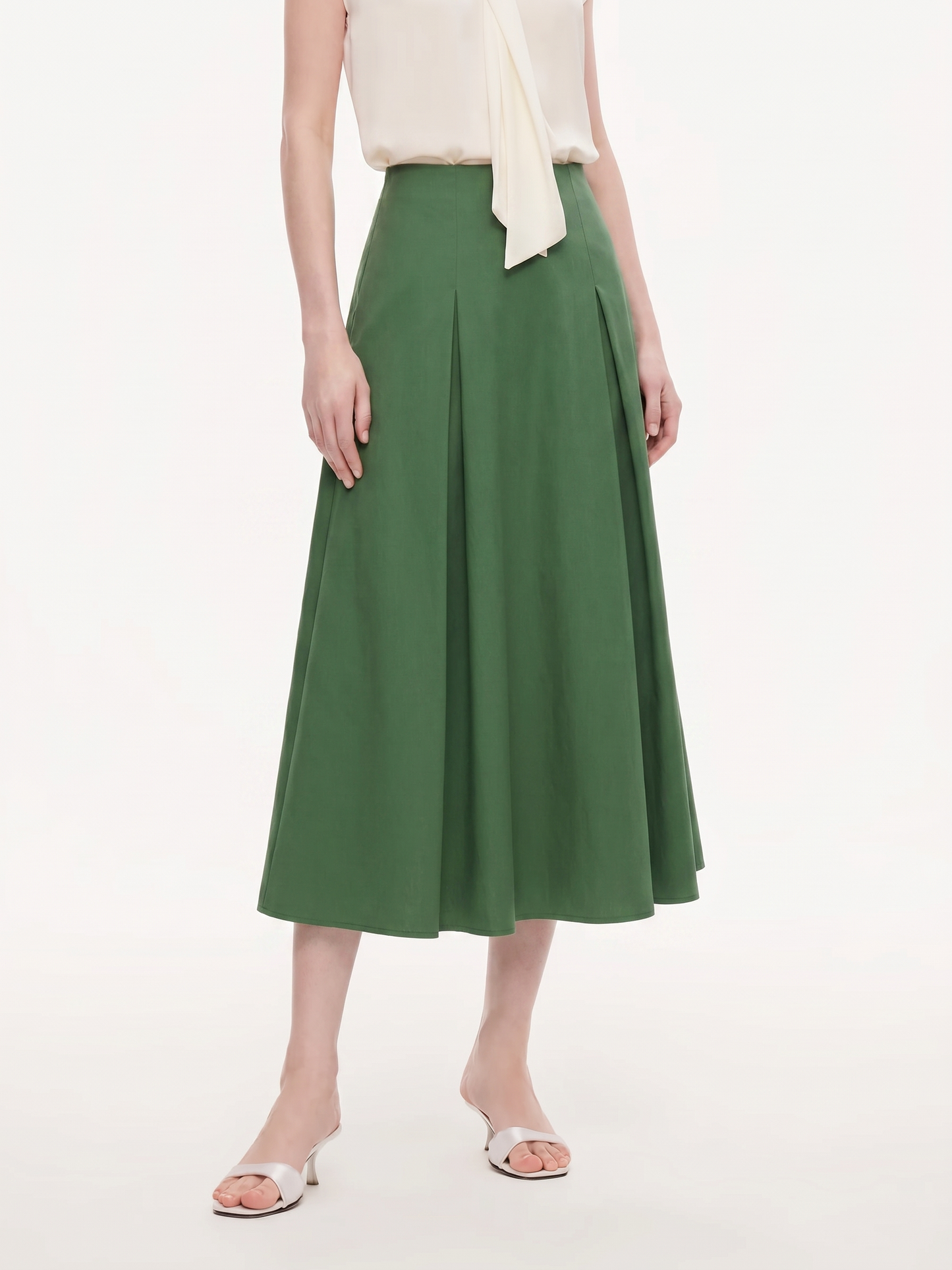 Cotton Blend A-Line Women Skirt