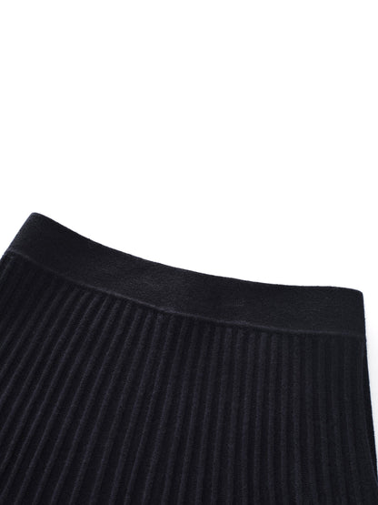 100% Wool A-Line Women Knit Skirt