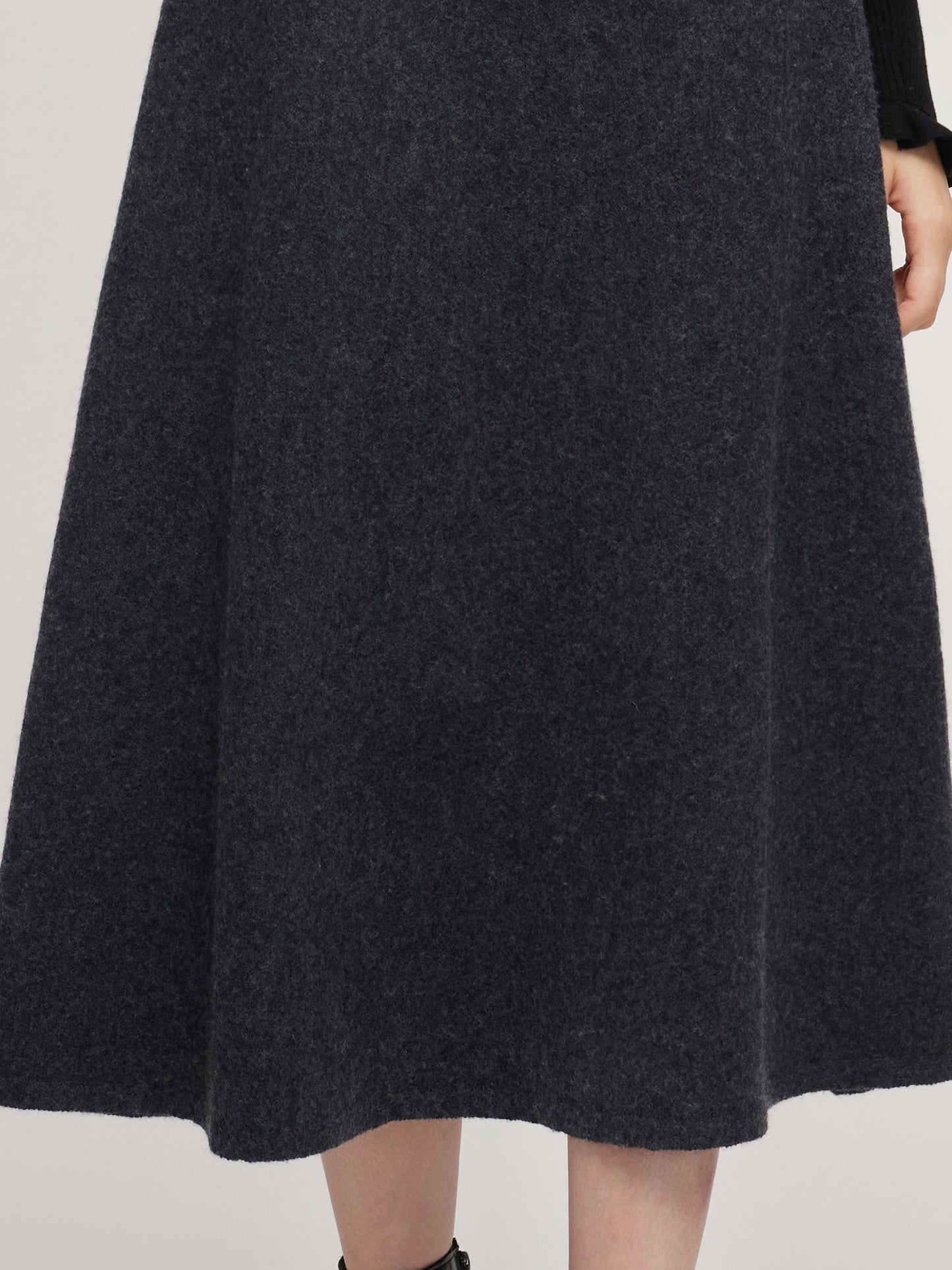 100% Wool A-Line Women Flared Skirt