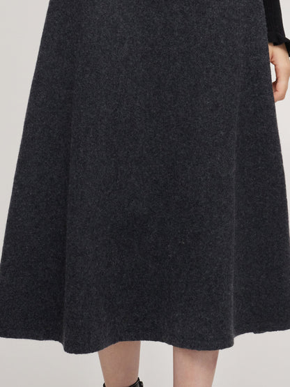 100% Wool A-Line Women Flared Skirt