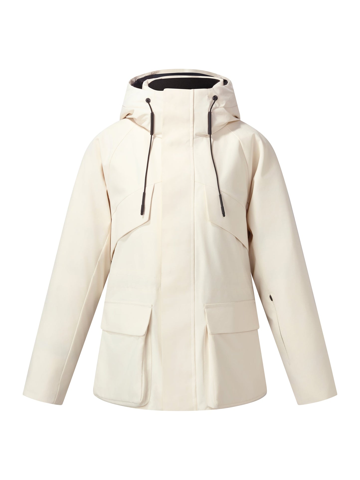 Drawstring Waist Unisex Hooded Goose Down Coat
