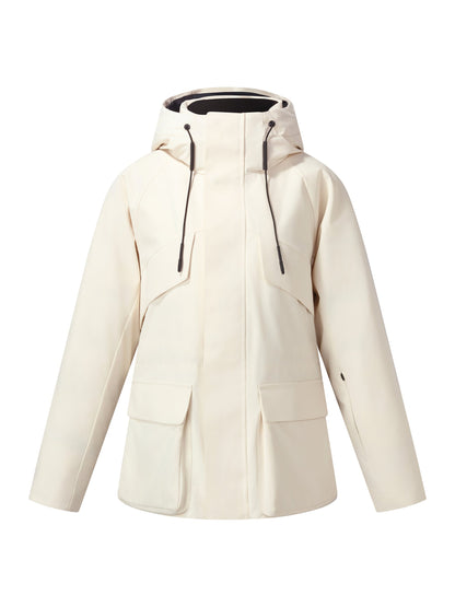 Drawstring Waist Unisex Hooded Goose Down Coat