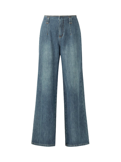 Wide Leg Women Fleece Lined Jeans