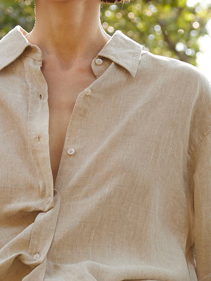 100% Linen Women Oversized Shirt