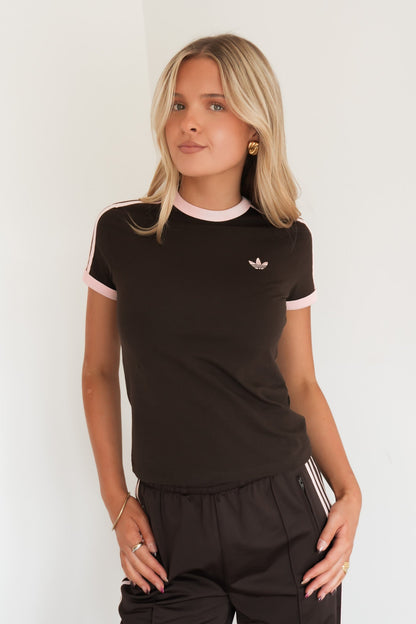 3 Stripe Slim Tee Aurora Coffee Sandy Pink