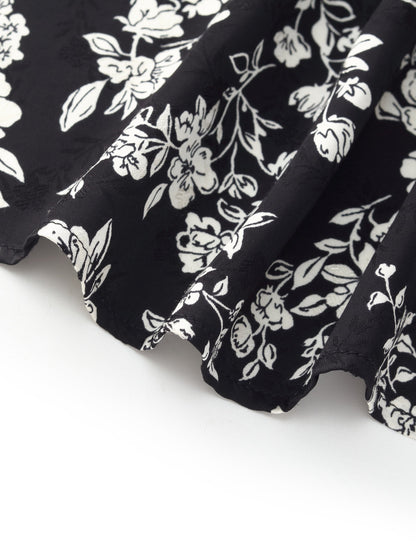 Floral Print Twist Front Women Midi Dress