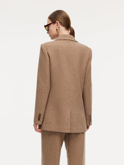 Washable Wool Cashmere Blend Women Blazer