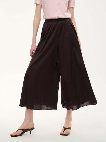Cotton Blend A-Line Women Culottes