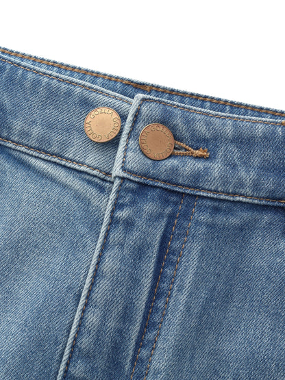 Cotton Denim Stretch Women Flared Jeans