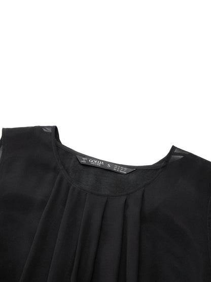 10MM Mulberry Silk Sleeveless Dress And 100% Acetate Sleeveless Dress Two-Piece Set