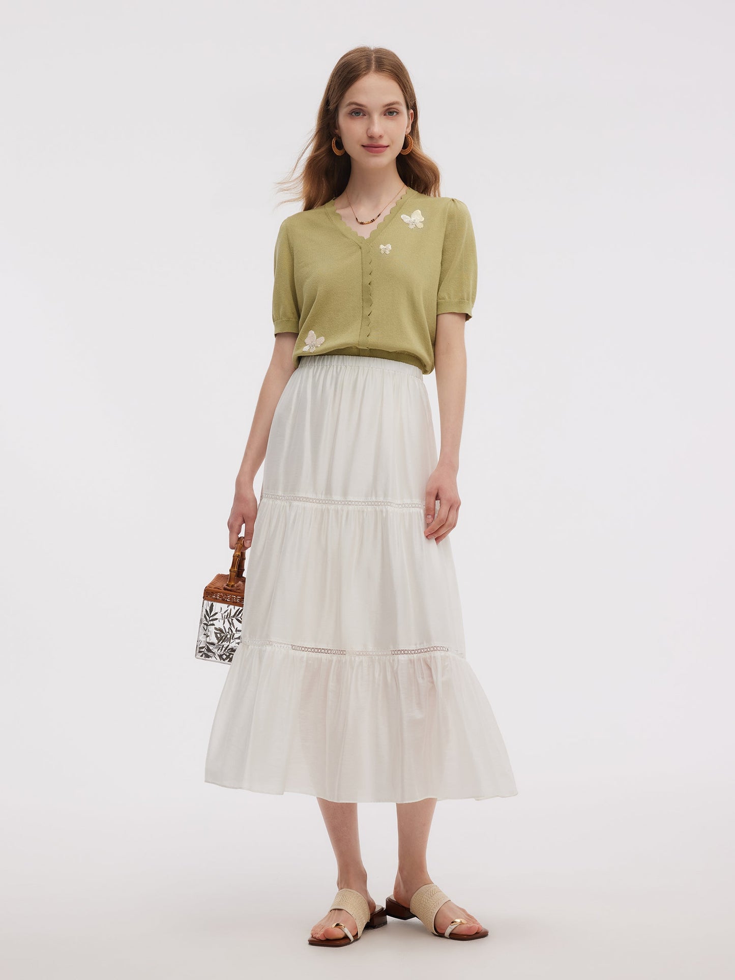 Tencel Blend Women A-Line Skirt