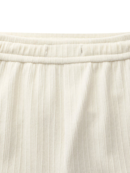 Full-Length Slit Knitted Women Pants