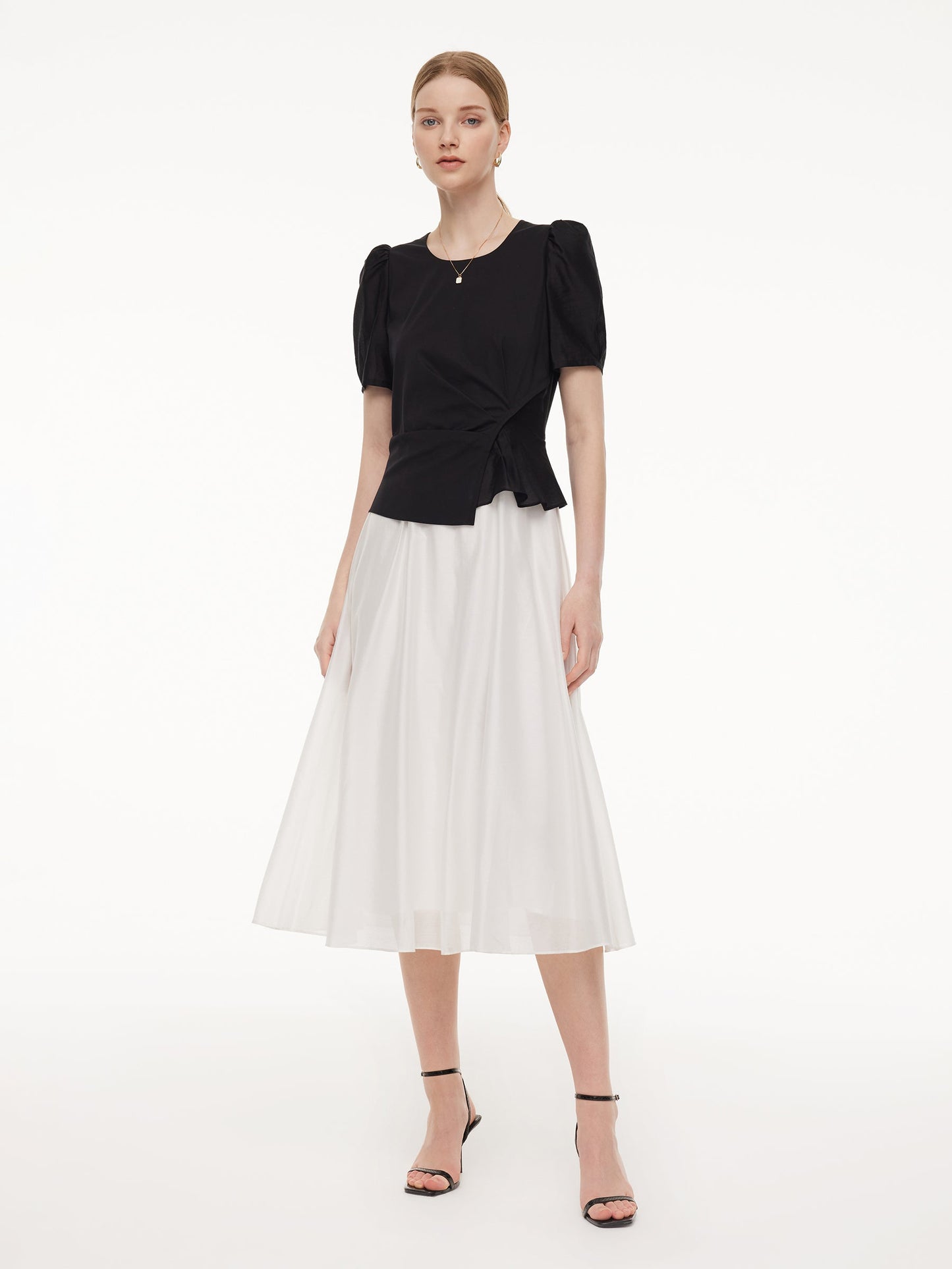 Tencel Blend Color Block Women Patchwork Maxi Dress