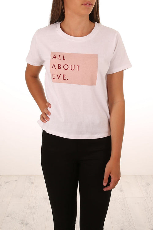 All About Eve Label Tee White