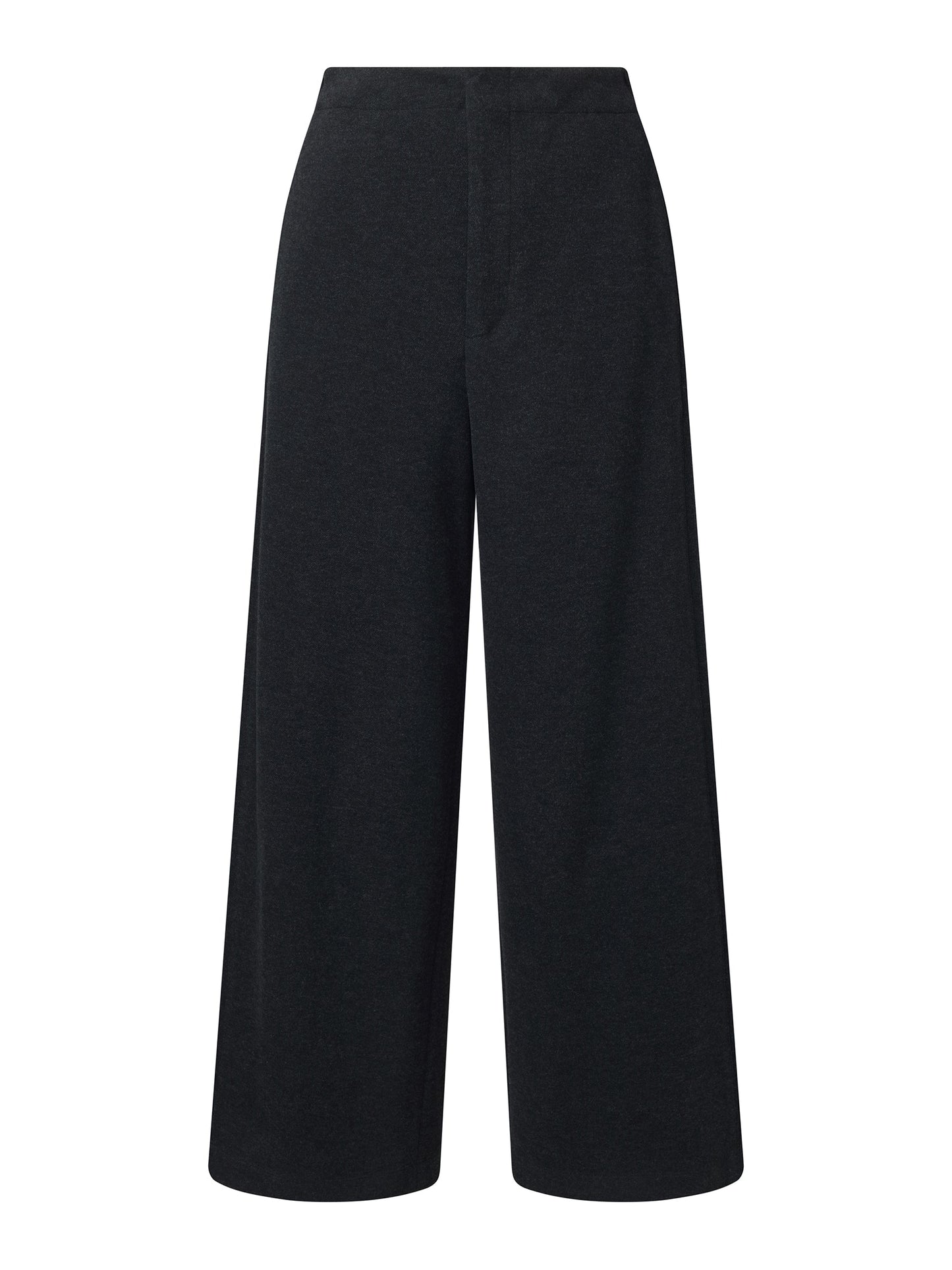 Stretch Adjustable Waist Straight Leg Women Knit Cropped Pants