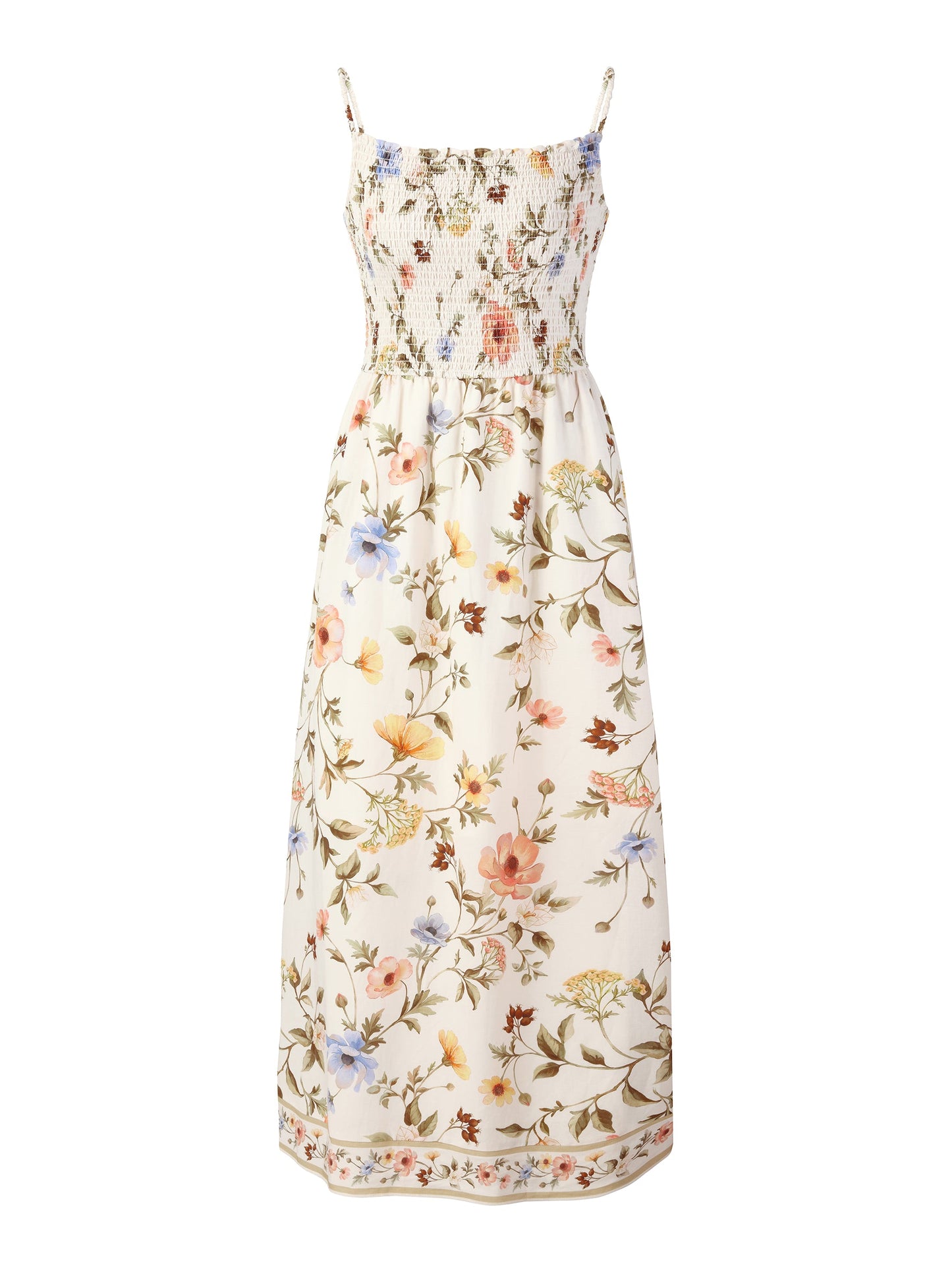 Tencel Blend Cardigan And Floral Print Strap Dress Two-Piece Set