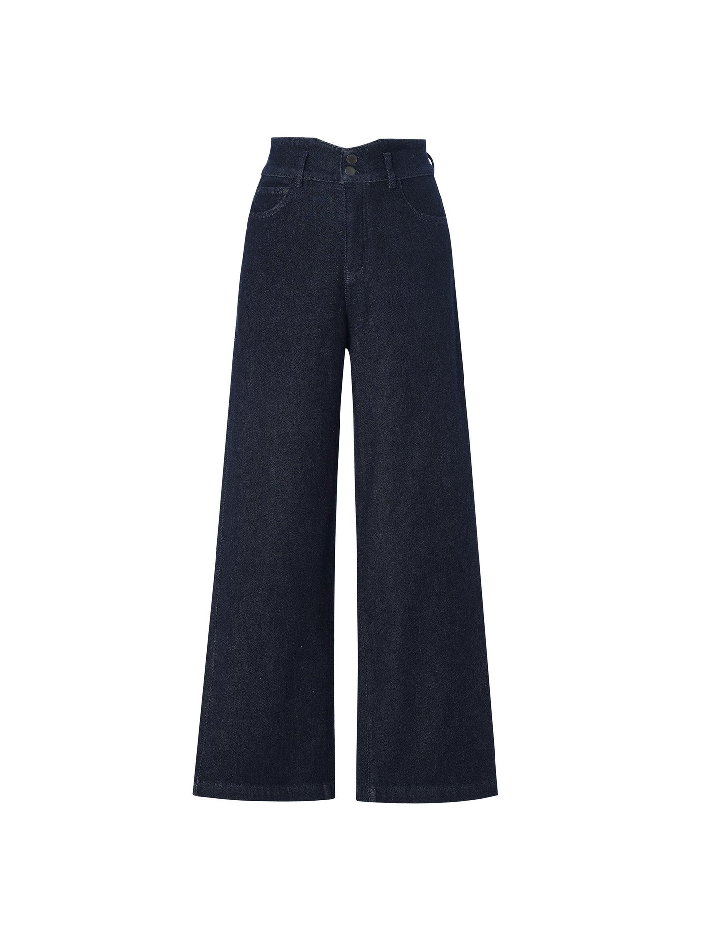 Cotton Denim Fleece Lined Straight Leg Women Jeans