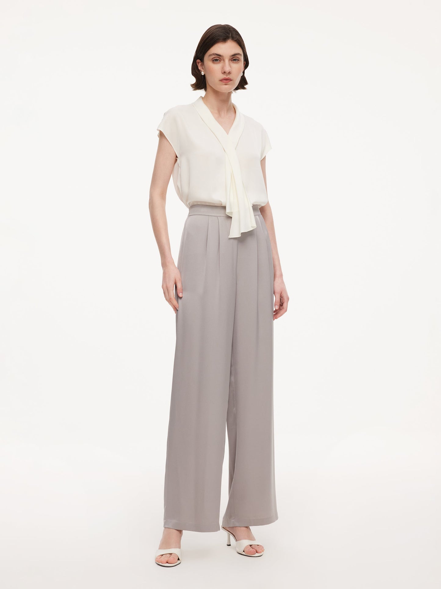 22MM Mulberry Silk Women Straight Leg Pants