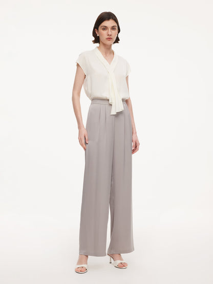 22MM Mulberry Silk Women Straight Leg Pants