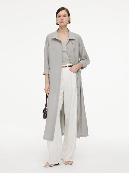 [Preview] Triacetate Blend Women Trench Coat
