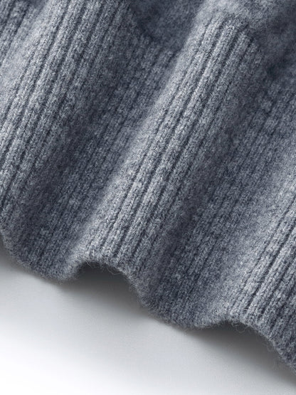 100% Wool Faux Two-Piece Women Sweater