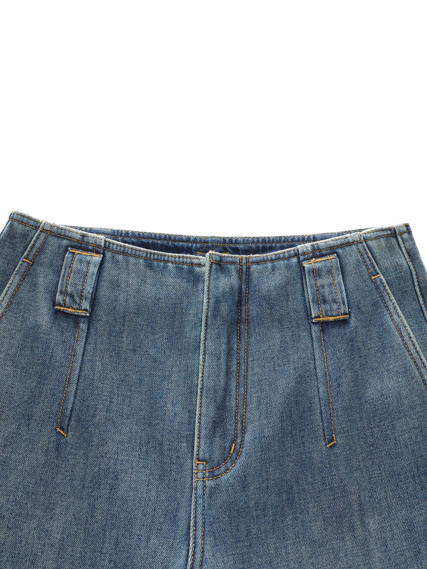 100% Cotton Denim Fleece Lined Women Wide Leg Jeans