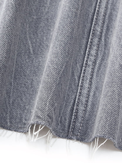 Lyocell Cotton Blend Denim Women Column Skirt
